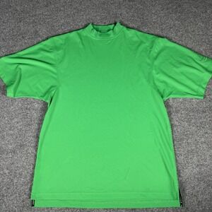 Footjoy Mens Green Short Sleeves Round Neck Performance Golf T Shirt Size Large